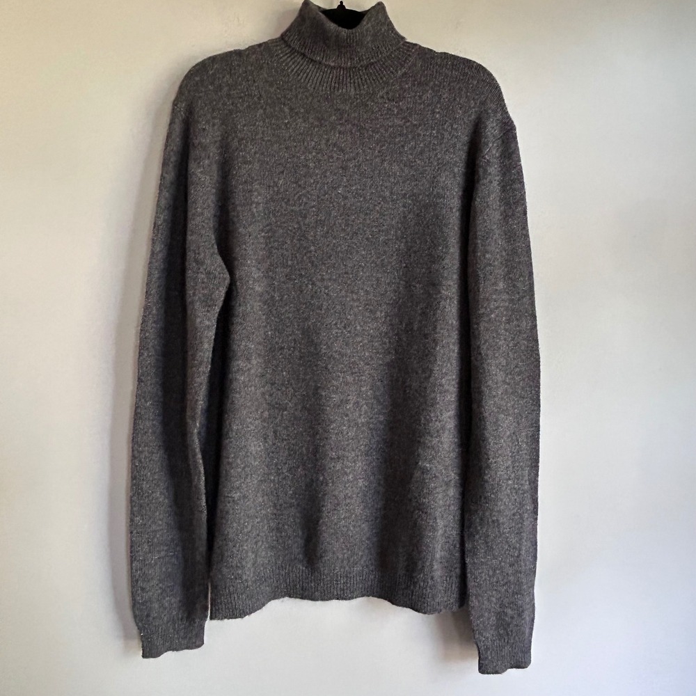 ASOS DESIGN Lambswool Blend Turtleneck Sweater Grey Marl Size M F102820
